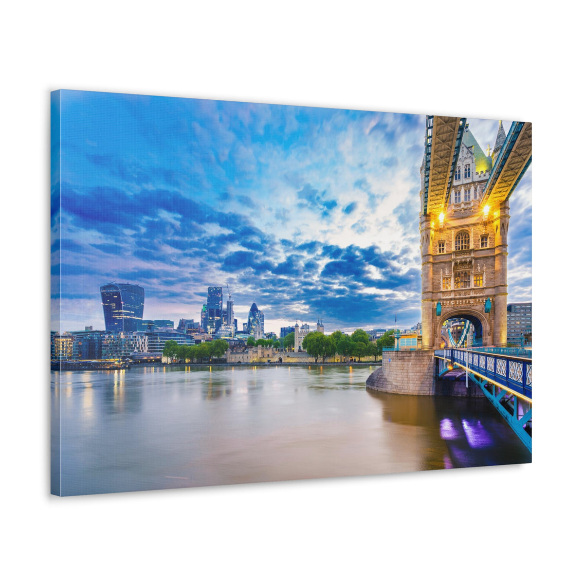 London Daytime Skyline Canvas Artwork High-Quality Breathtaking Stunning Cityscape for Home Decor Ready to Hang-Express Your Love Gifts