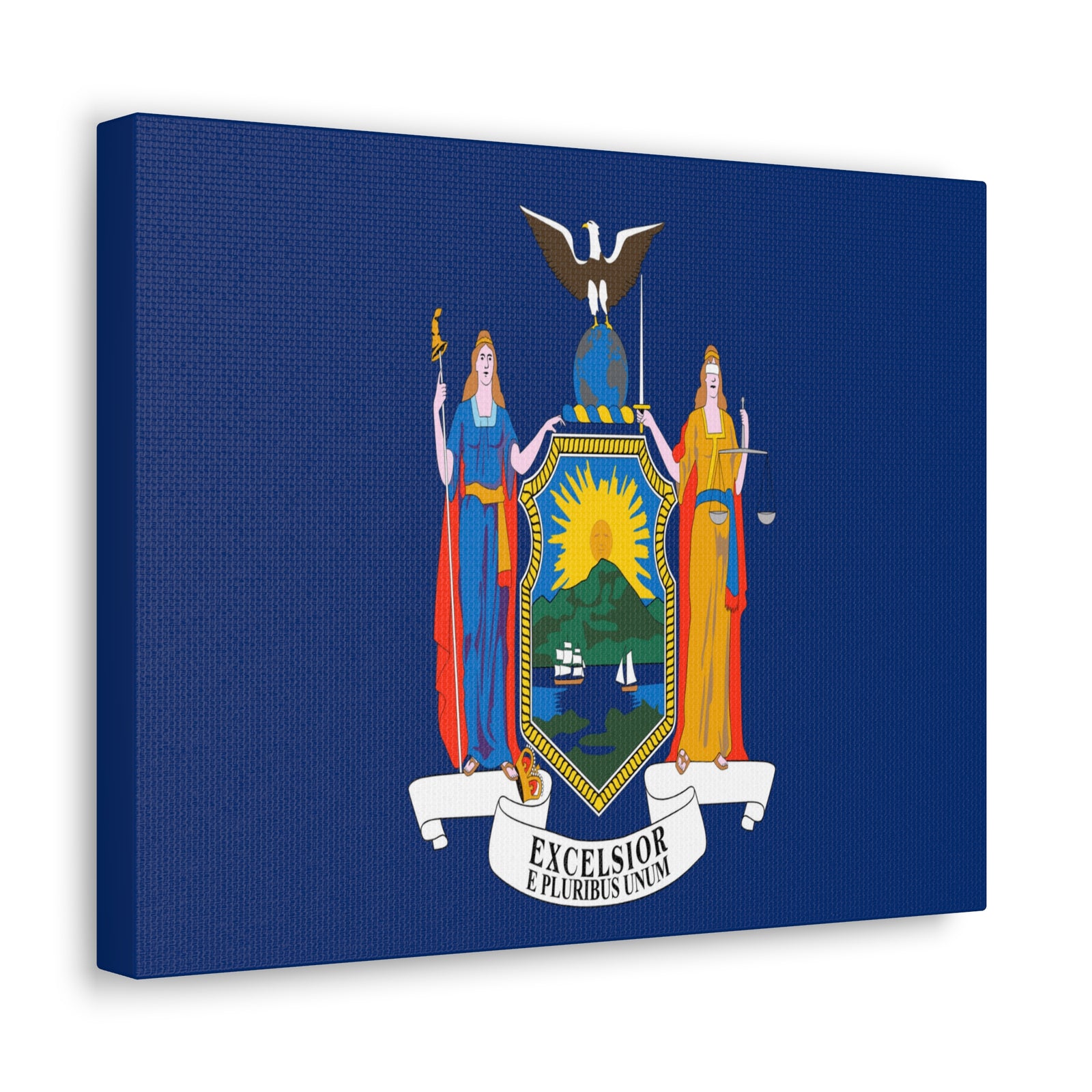 New York Stage Flag Canvas Vibrant Wall Art Unframed Home Decor-Express Your Love Gifts