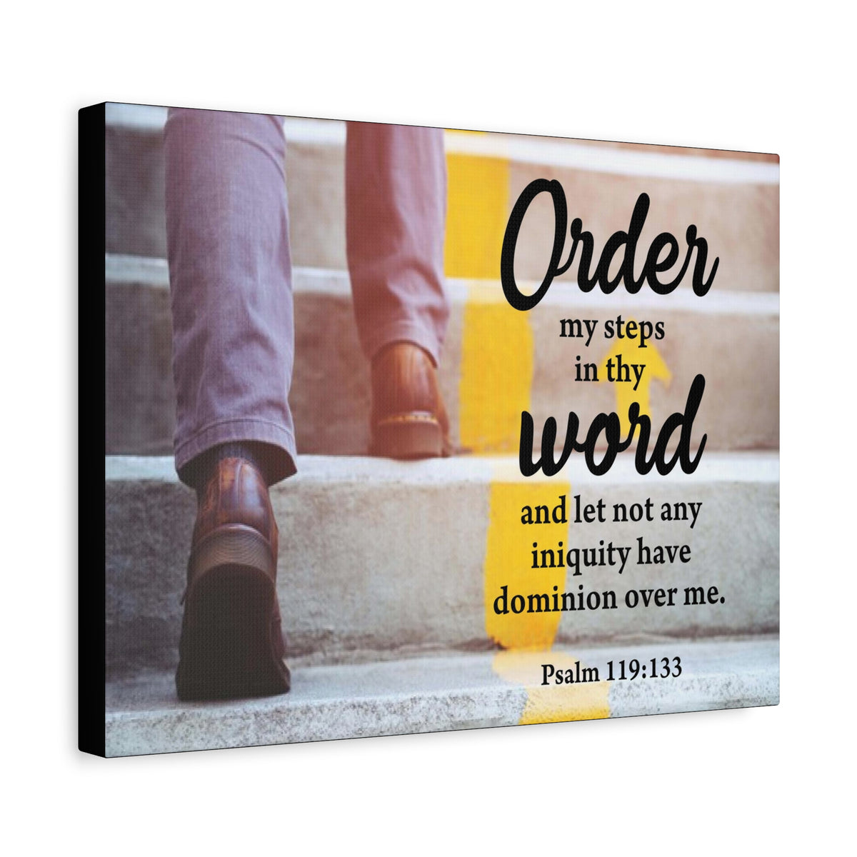 Scripture Canvas Dominion Over Me Psalm 119:133 Christian Wall Art Bible Verse Print Ready to Hang-Express Your Love Gifts