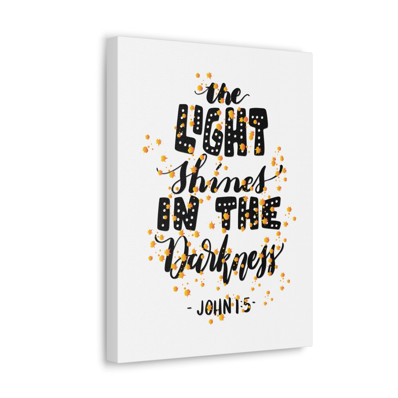 Scripture Walls The Light Shines John 1:5 Bible Verse Canvas Christian Wall Art Ready to Hang-Express Your Love Gifts