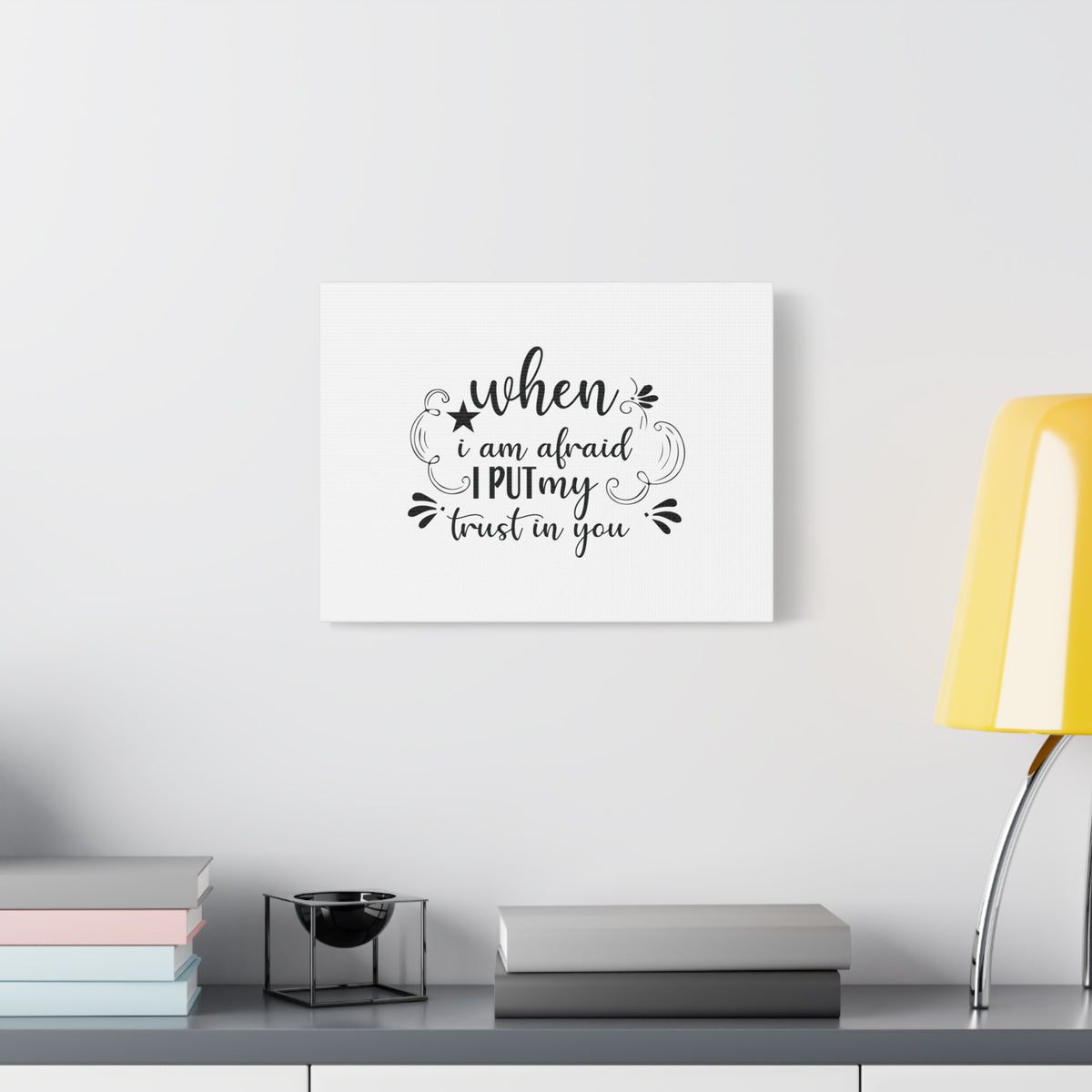 Scripture Canvas I Put My Trust In You Psalm 56:3 Christian Wall Art Bible Verse Print Ready to Hang-Express Your Love Gifts