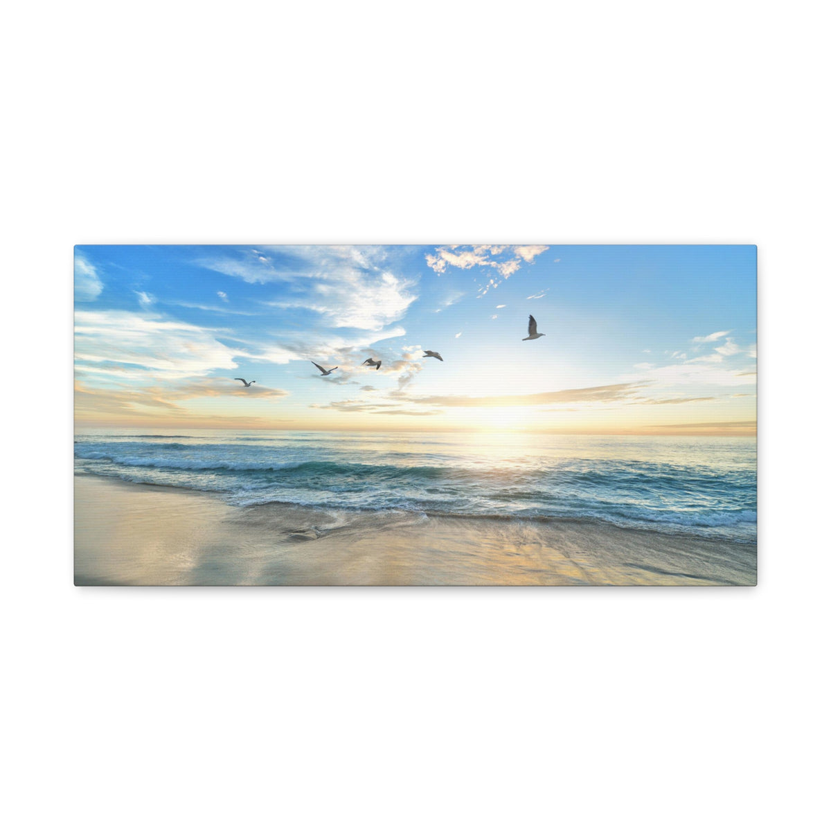 Ocean Flying Birds Ocean Canvas Wall Art for Home Decor Ready-to-Hang-Express Your Love Gifts