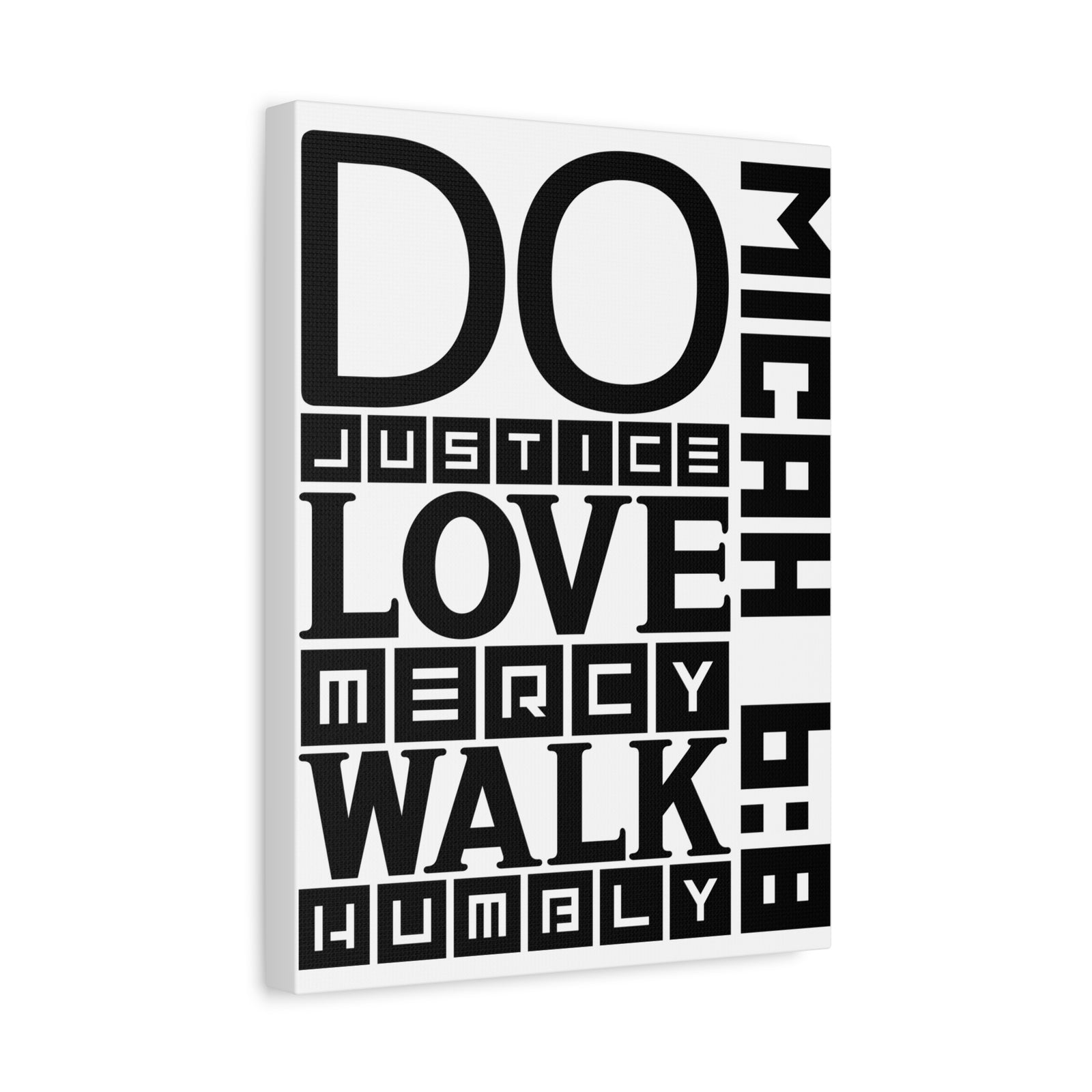 Scripture Walls Micah 6:8 DO Justice Bible Verse Canvas Christian Wall Art Ready to Hang Unframed-Express Your Love Gifts