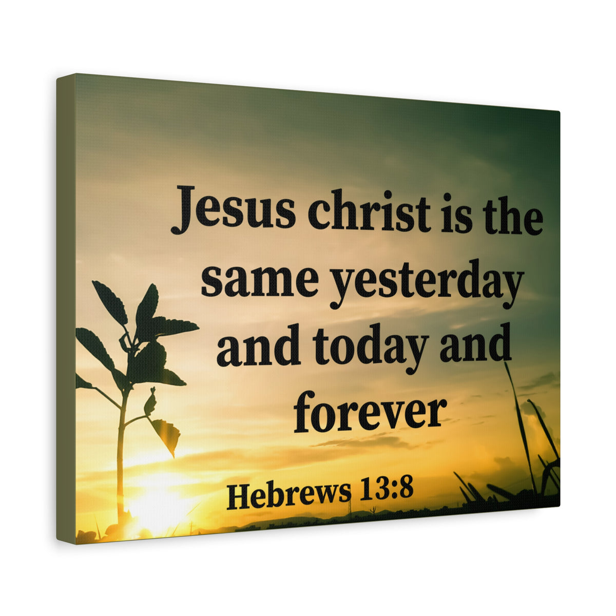 Scripture Walls Today And Forever Hebrews 13:8 Bible Verse Canvas Christian Wall Art Ready to Hang