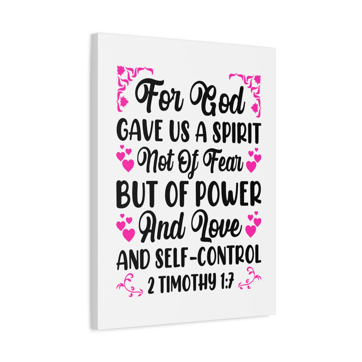 Scripture Canvas Gave Us A Spirit 2 Timothy 1:7 Christian Wall Art Bible Verse Print Ready to Hang-Express Your Love Gifts