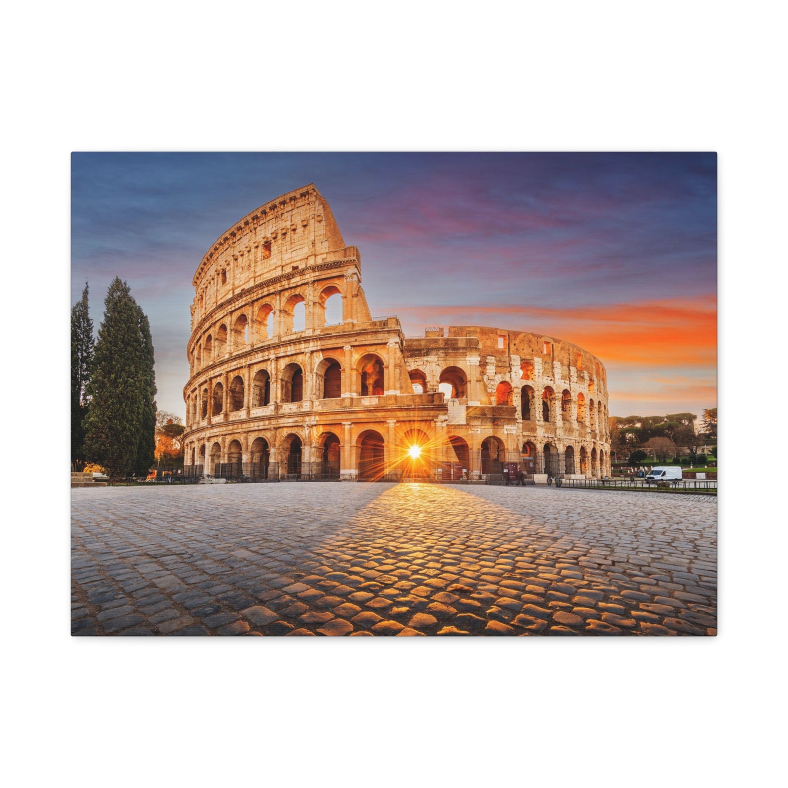 Colosseum in Rome Night Modern Multicolor Scenic Nature Photography Canvas Home Office Decor Ready to Hang-Express Your Love Gifts