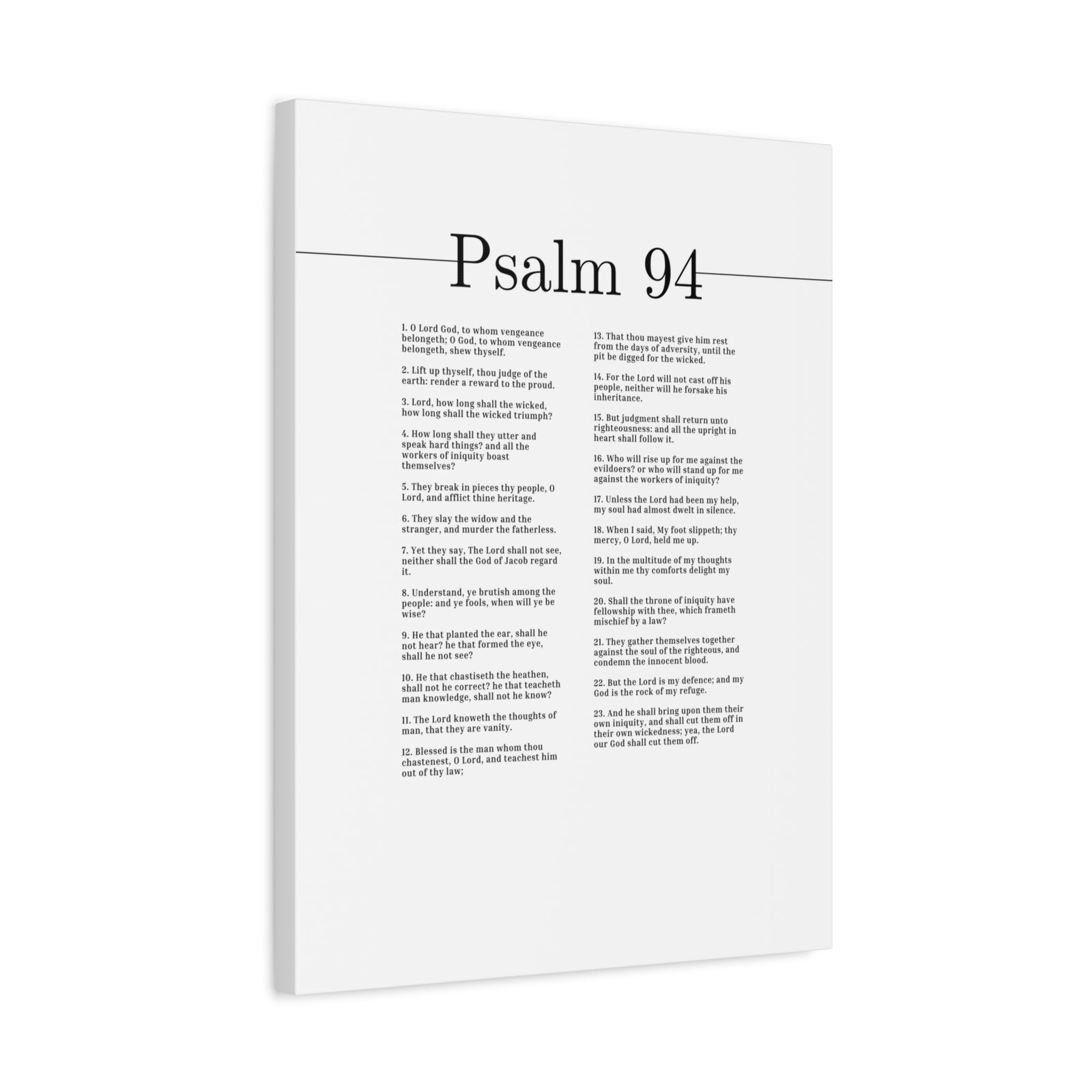 Scripture Canvas The Lord Our God Psalm 94 Christian Wall Art Bible Verse Print Ready to Hang-Express Your Love Gifts