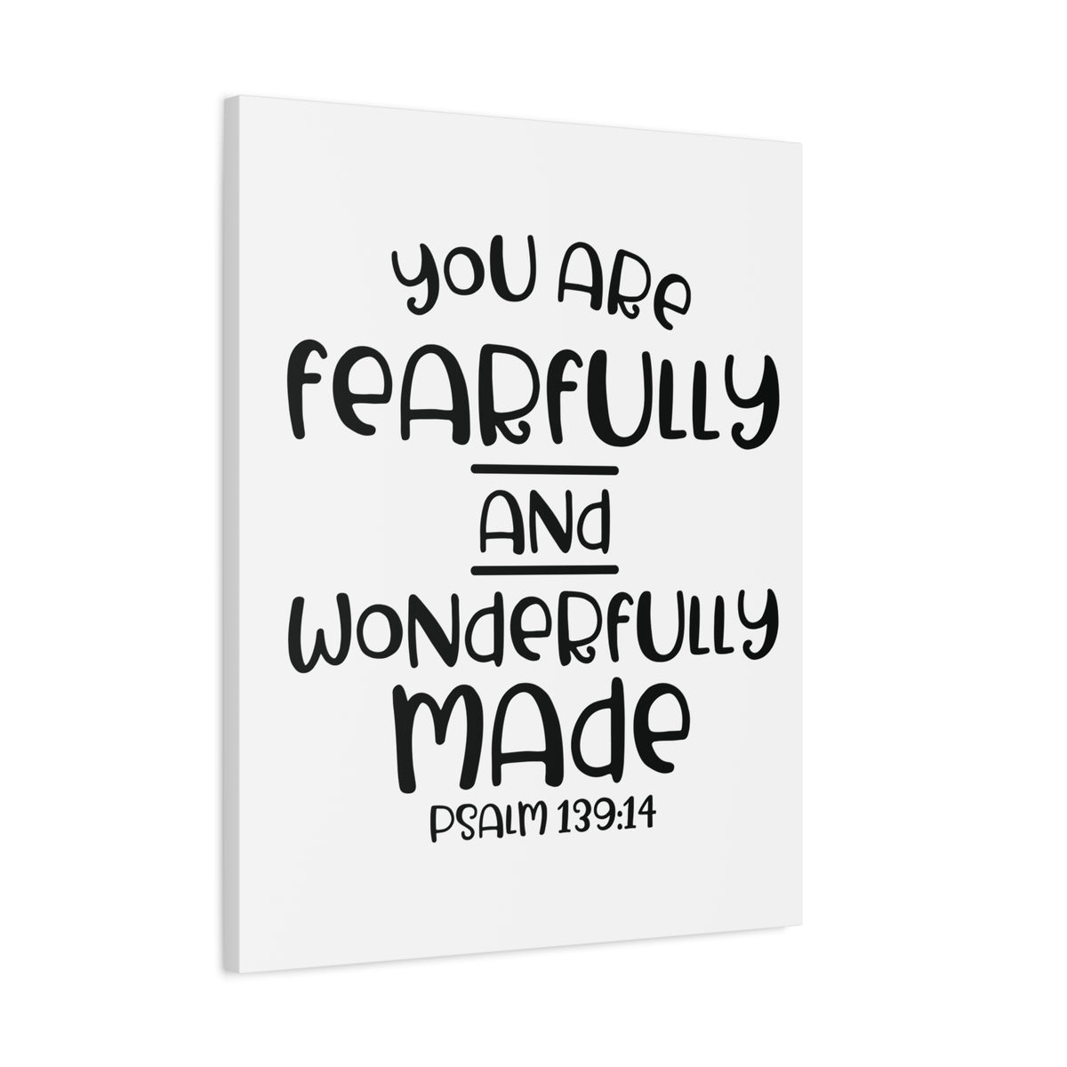 Scripture Canvas You Are Fearfully Psalm 139:14 Christian Wall Art Bible Verse Print Ready to Hang-Express Your Love Gifts