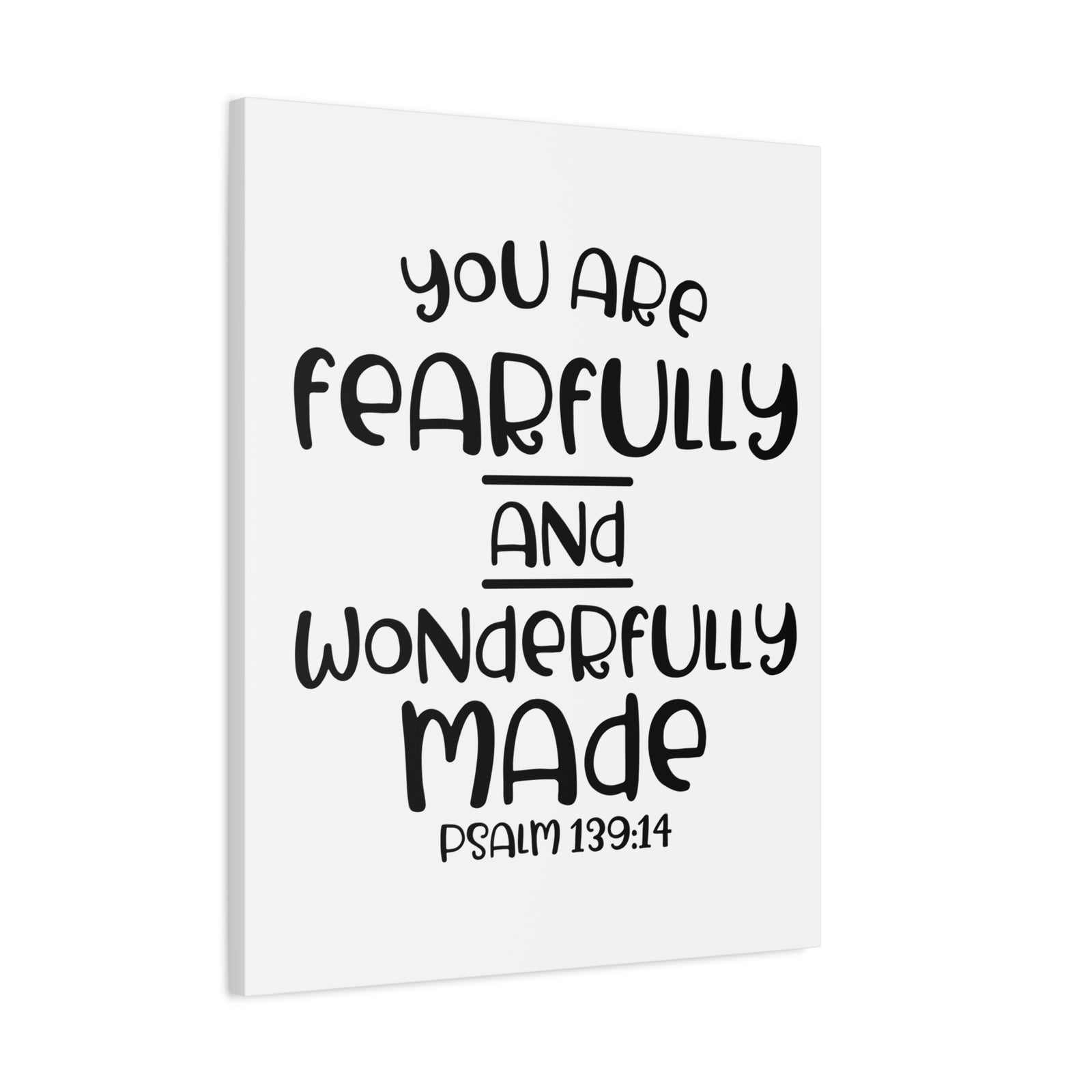 Scripture Canvas You Are Fearfully Psalm 139:14 Christian Wall Art Bible Verse Print Ready to Hang-Express Your Love Gifts