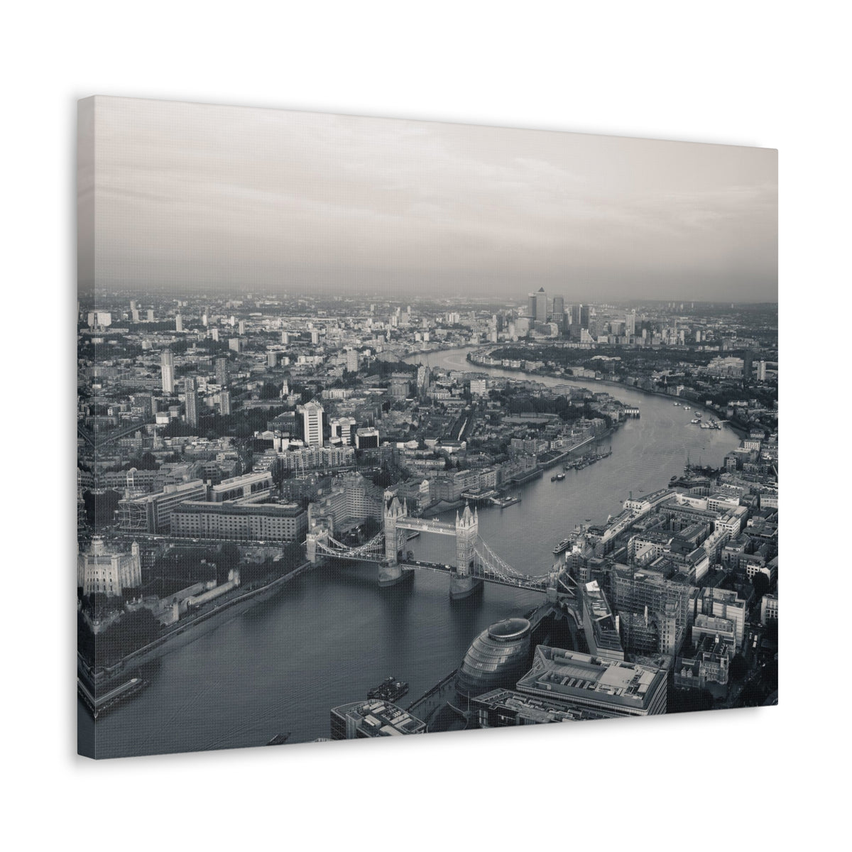 London Black And White Skyline Canvas Artwork High-Quality Breathtaking Stunning Cityscape for Home Decor Ready to Hang-Express Your Love Gifts