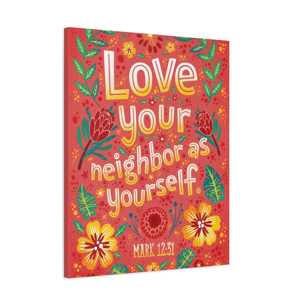Scripture Walls Love Your Neighbor Mark 12:31 Bible Verse Canvas Christian Wall Art Ready to Hang