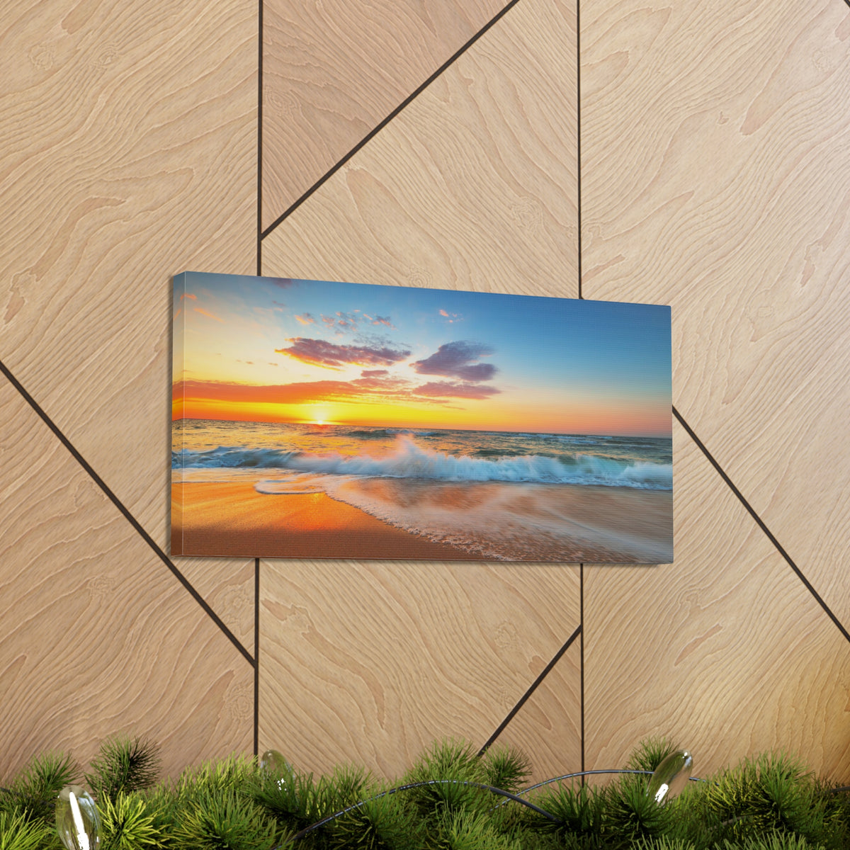 Beautiful Cloudscape Over The Sea Ocean Canvas Wall Art for Home Decor Ready-to-Hang-Express Your Love Gifts