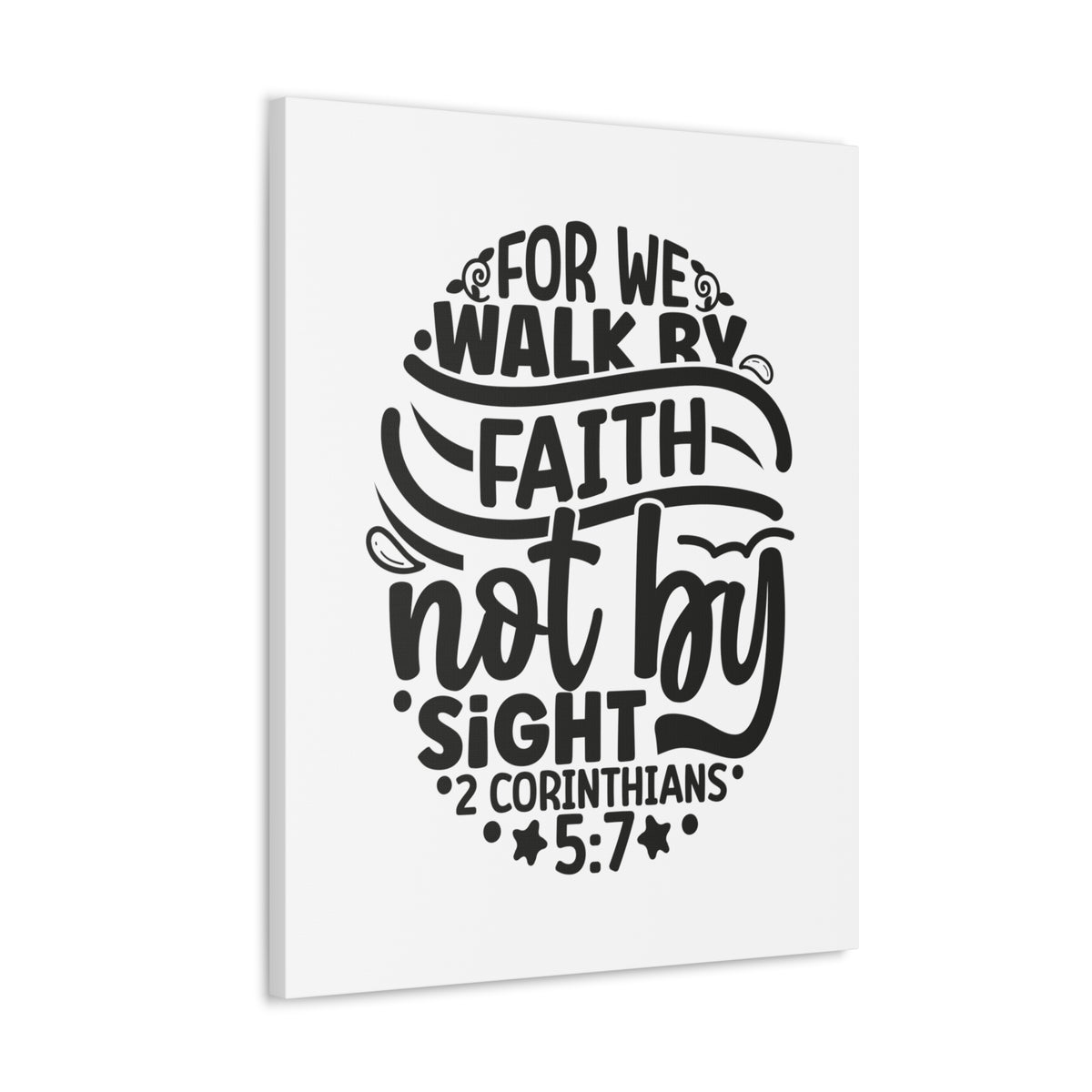 Scripture Walls 2 Corinthians 5:7 Walk by Faith Bible Verse Canvas Christian Wall Art Ready to Hang Unframed-Express Your Love Gifts