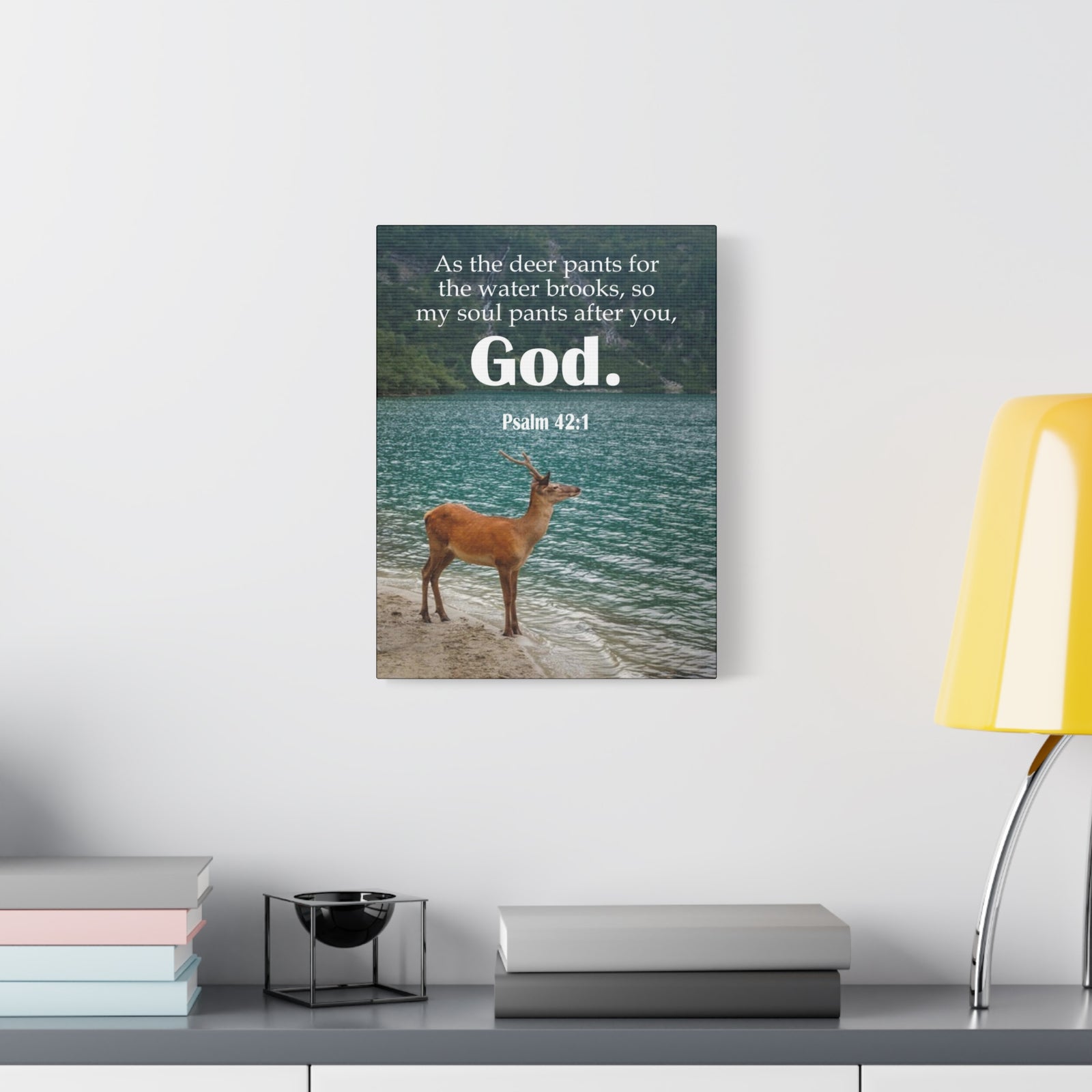 Scripture Canvas Soul Pants Psalm 42:1 Christian Wall Art Bible Verse Print Ready to Hang-Express Your Love Gifts
