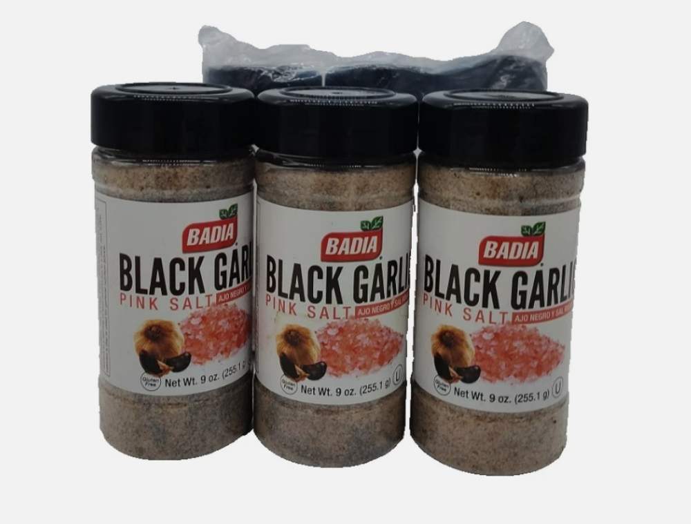 Badia Black Garlic Pink Salt, 9 oz (Pack of 6) Gluten-Free, Kosher, Gourmet Himalayan Seasoning-Express Your Love Gifts