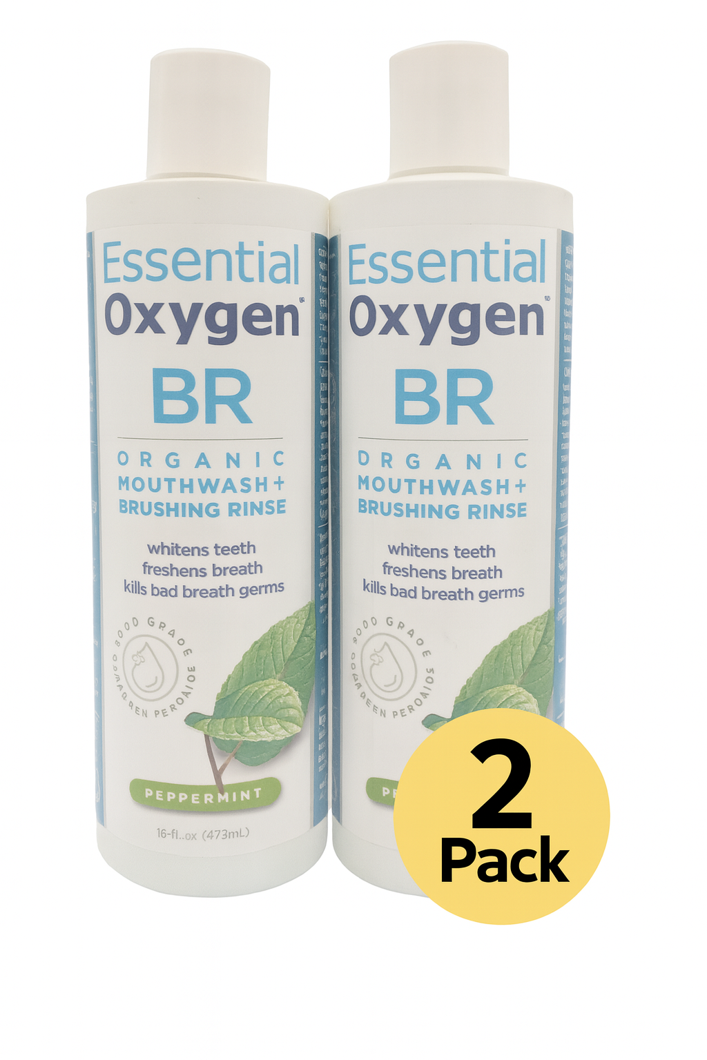 Essential Oxygen Peppermint Brushing Rinse 16oz 2-Pack-Express Your Love Gifts