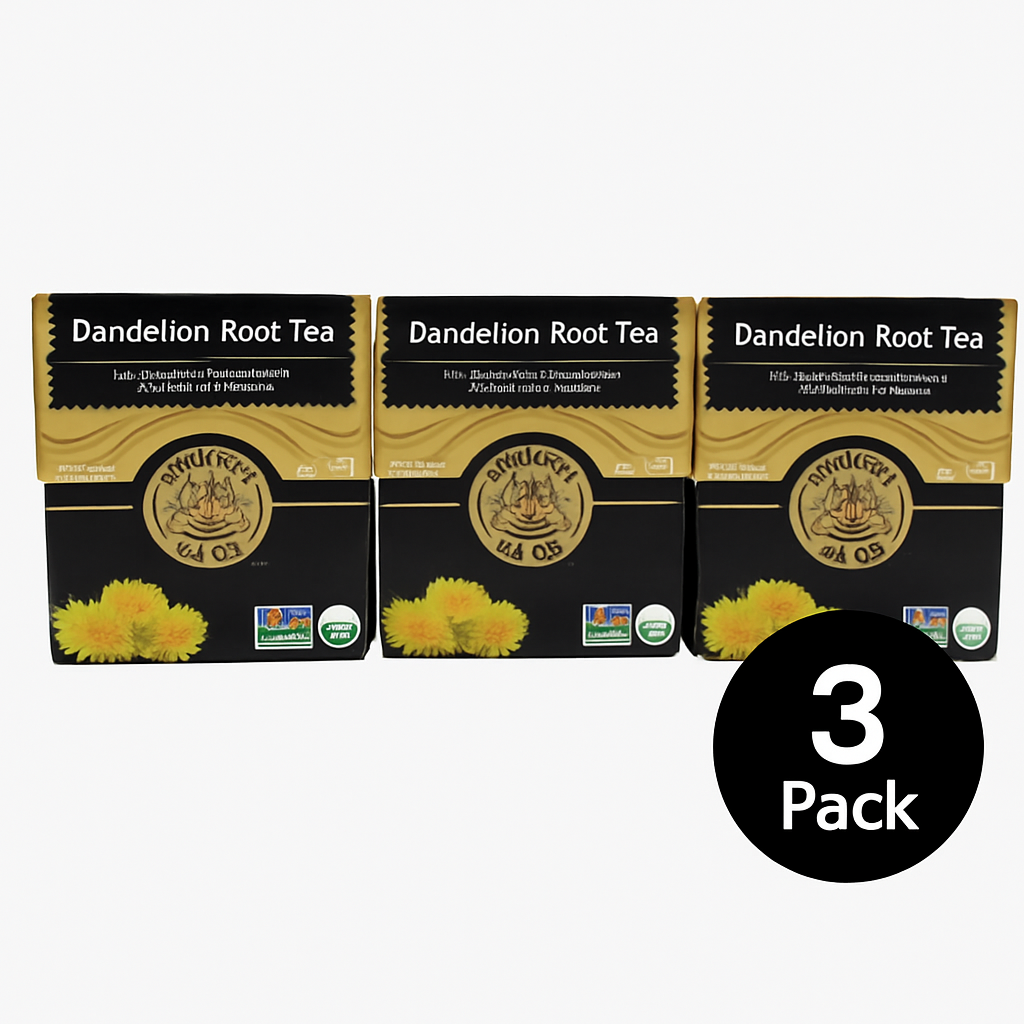 Buddha Teas Organic Dandelion Root Tea – Caffeine-Free, Kosher, Non-GMO, 54 Bleach-Free Tea Bags (Pack of 3)-Express Your Love Gifts
