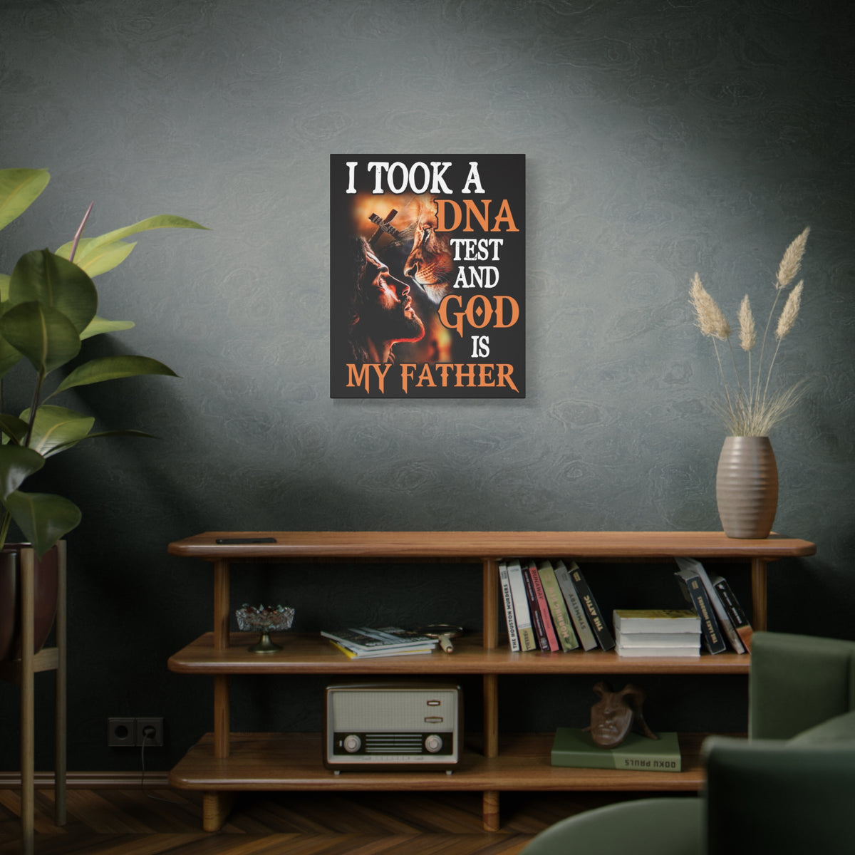 Inspirational Wall Art God is My Father Motivation Wall Decor for Home Office Gym Inspiring Success Quote Print Ready to Hang Unframed-Express Your Love Gifts