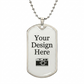 Custom Design Dog Tag Keychain or Necklace - Upload Your Art or Request Design - 316L Stainless Steel - 18K Gold Plated - USA Made Personalized Gift-Express Your Love Gifts