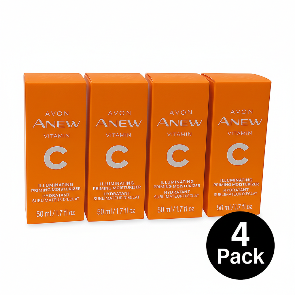 Avon Anew Vitamin C Illuminating Priming Moisturizer 1.7oz Radiance Booster 4 Pack - Exp 7/15/2027