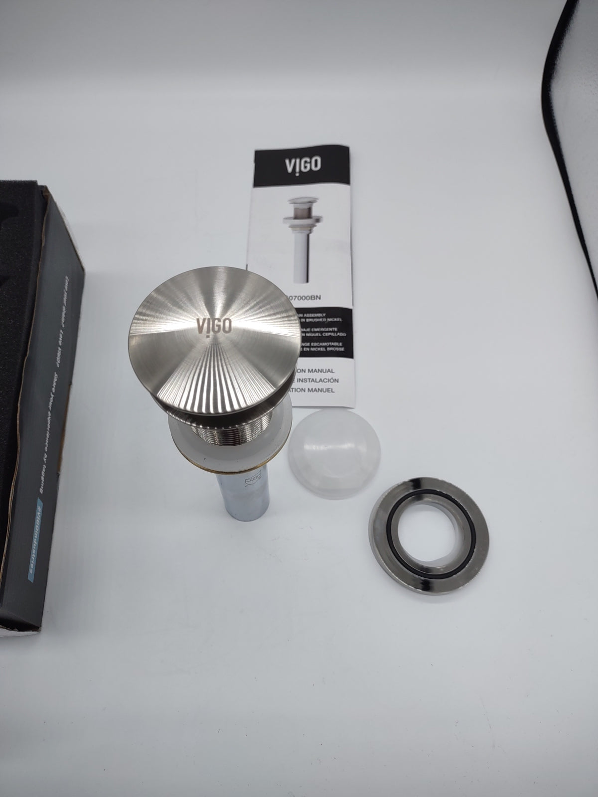 VIGO 2.75" Vessel Sink Pop-Up Drain Mounting Ring Brushed Nickel Open Box-Express Your Love Gifts