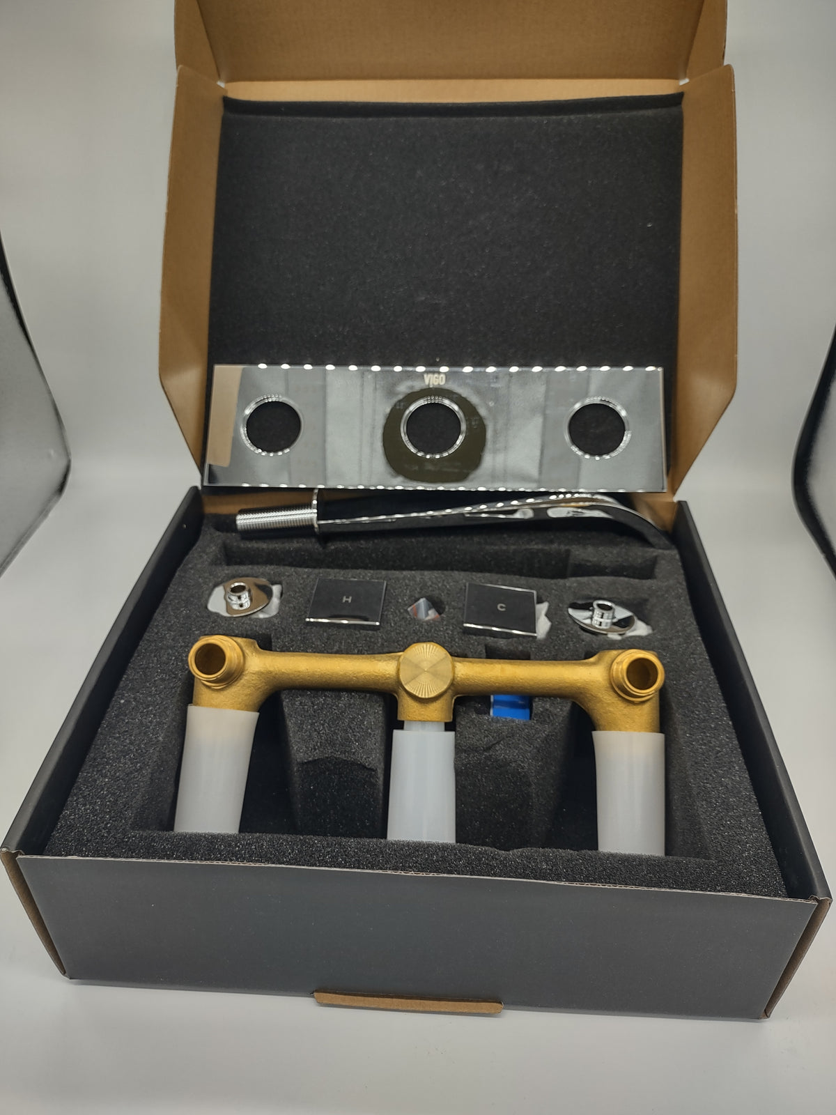 VIGO Titus VG05002CH Single Handle Bathroom Faucet in Chrome Wall Mount Faucet Open Box-Express Your Love Gifts