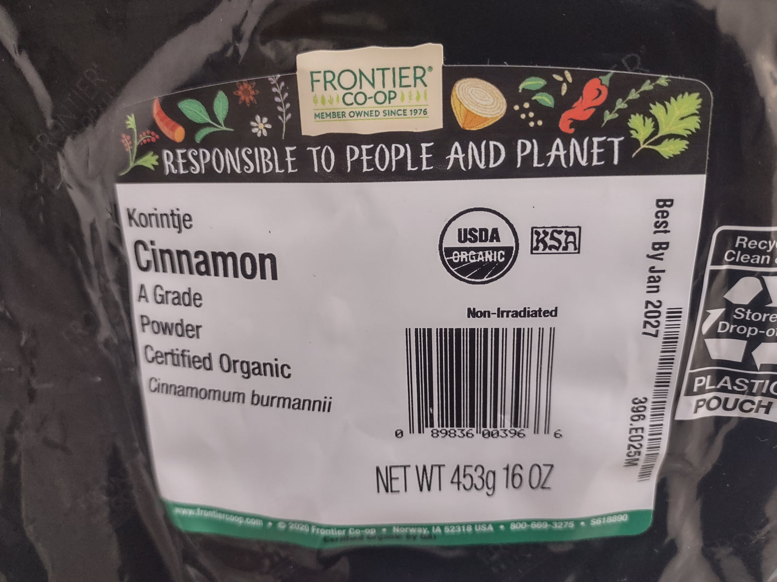 Frontier Herb Organic Ground Cinnamon, Non-Irradiated, Non-GMO, 16 oz 2 Pack-Express Your Love Gifts