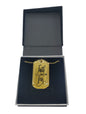 Faith Over Fear Arrow Necklace Stainless Steel or 18k Gold Dog Tag 24" Chain-Express Your Love Gifts