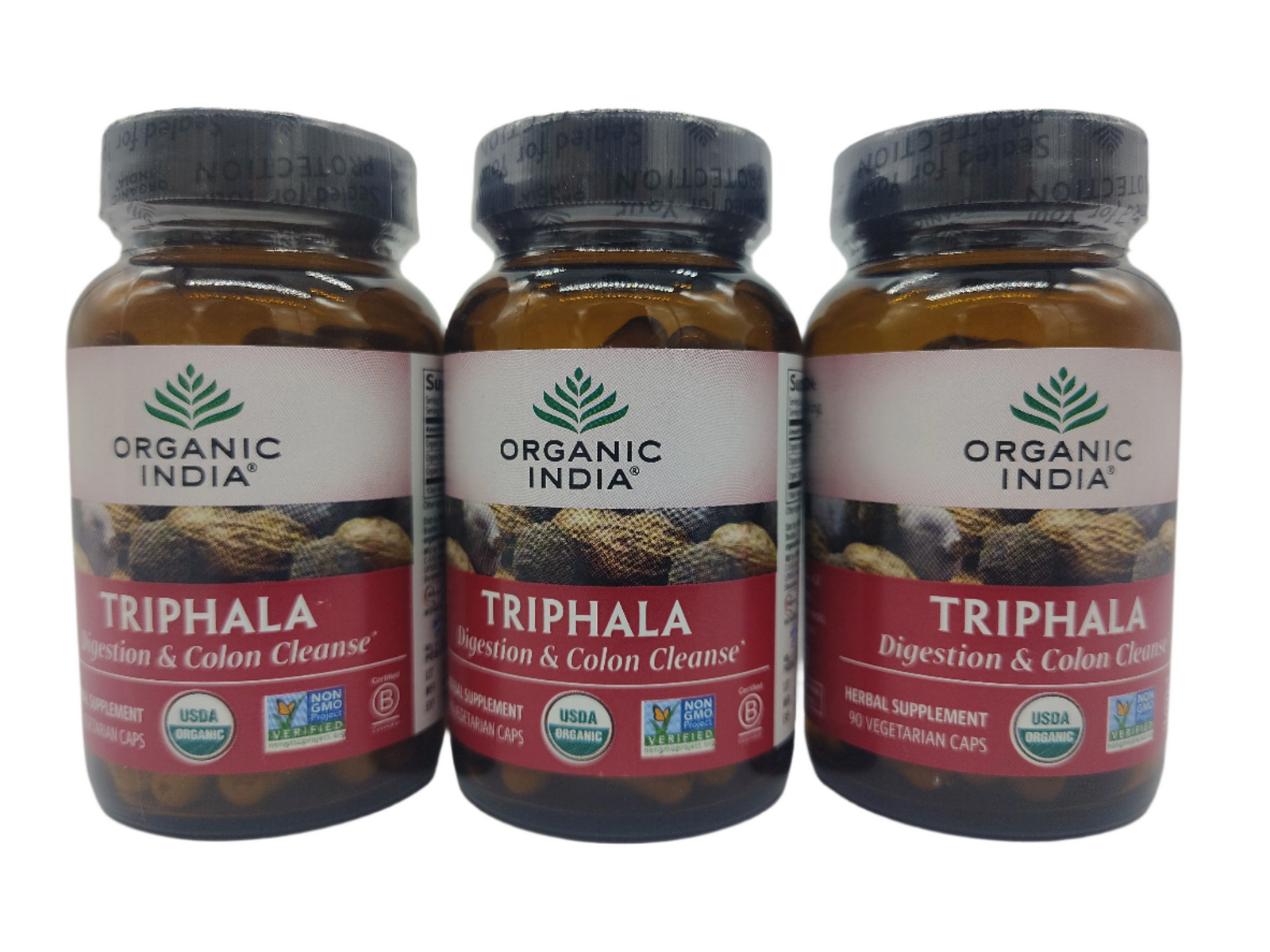 Organic India Triphala Capsules 3-Pack,