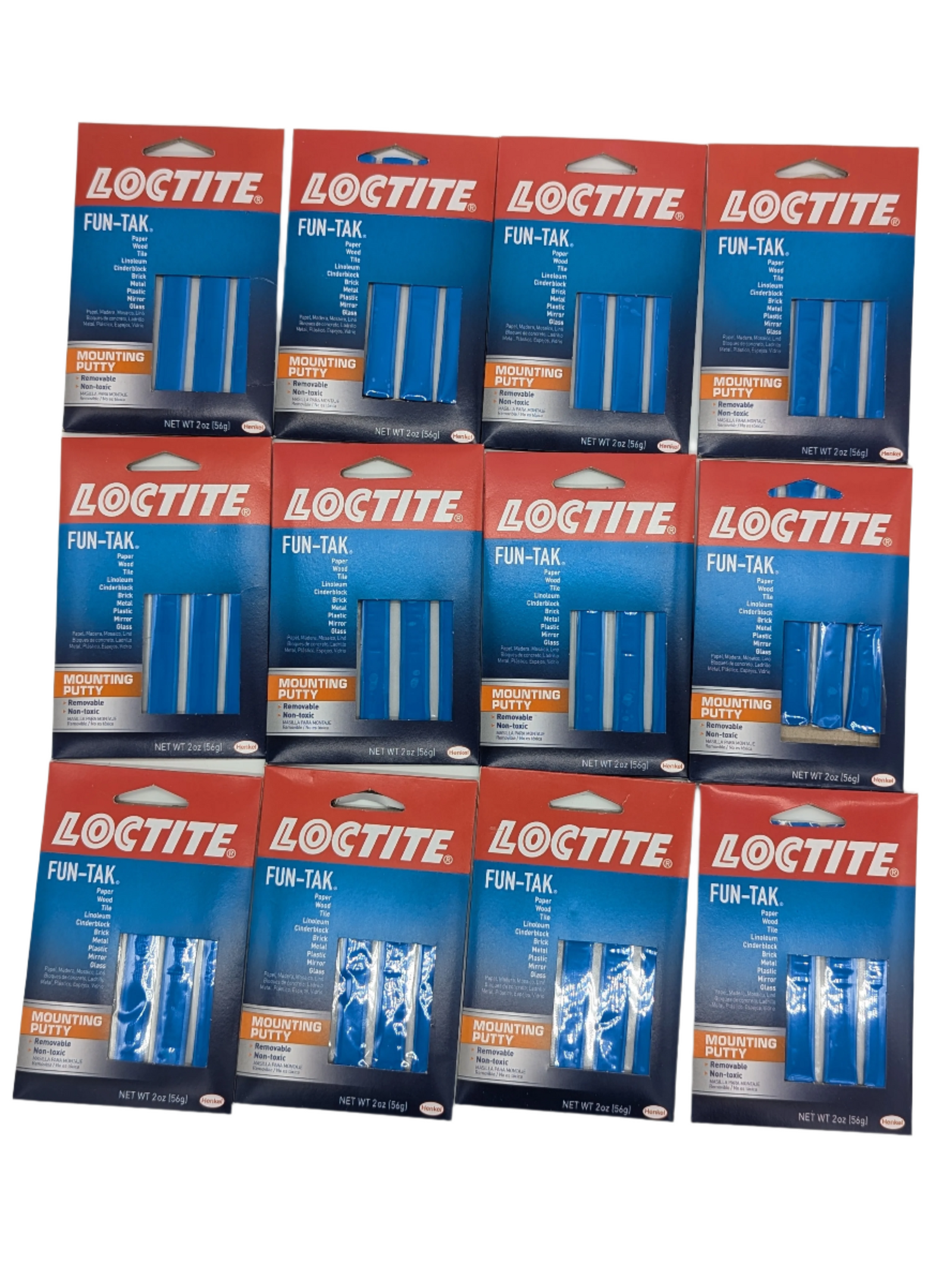 Loctite Fun-Tak Reusable Mounting Putty, 2 oz, 12-Pack Wallet-Express Your Love Gifts