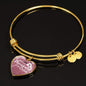 A Mother'S Treasure Is Her Child Stainless Steel or 18k Gold Heart Bracelet Bangle - Express Your Love Gifts