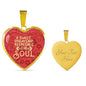 A Sweet Friendship Refreshes The Soul Necklace Stainless Steel or 18k Gold Heart Pendant 18-22" - Express Your Love Gifts