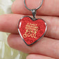 A Sweet Friendship Refreshes The Soul Necklace Stainless Steel or 18k Gold Heart Pendant 18-22" - Express Your Love Gifts