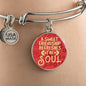 A Sweet Friendship Refreshes The Soul Stainless Steel or 18k Gold Circle Bracelet Bangle - Express Your Love Gifts