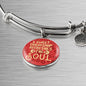 A Sweet Friendship Refreshes The Soul Stainless Steel or 18k Gold Circle Bracelet Bangle - Express Your Love Gifts