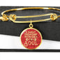 A Sweet Friendship Refreshes The Soul Stainless Steel or 18k Gold Circle Bracelet Bangle - Express Your Love Gifts