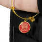 A Sweet Friendship Refreshes The Soul Stainless Steel or 18k Gold Circle Bracelet Bangle - Express Your Love Gifts