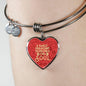 A Sweet Friendship Refreshes The Soul Stainless Steel or 18k Gold Heart Bracelet Bangle - Express Your Love Gifts