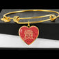 A Sweet Friendship Refreshes The Soul Stainless Steel or 18k Gold Heart Bracelet Bangle - Express Your Love Gifts