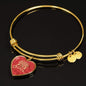 A Sweet Friendship Refreshes The Soul Stainless Steel or 18k Gold Heart Bracelet Bangle - Express Your Love Gifts
