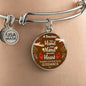 A Teacher Takes A Hand Bracelet Stainless Steel or 18k Gold" Circle Bracelet Bangle - Express Your Love Gifts