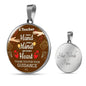 A Teacher Takes A Hand Circle Necklace Stainless Steel or 18k Gold 18-22" - Express Your Love Gifts