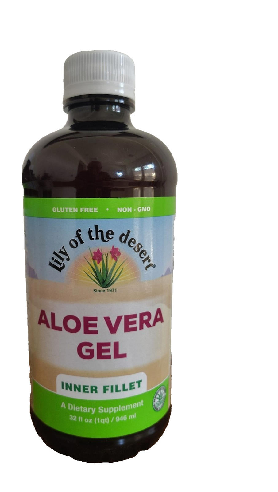 Lily of the Desert Aloe Vera Gel Drink, Inner Fillet, Thicker Consistency, 32 oz, 4-Pack-Express Your Love Gifts