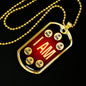 Affirmations Necklace I Am Dog Tag Stainless Steel or 18k Gold 24" Chain Mantra - Express Your Love Gifts