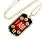Affirmations Necklace I Am Dog Tag Stainless Steel or 18k Gold 24" Chain Mantra - Express Your Love Gifts