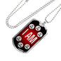 Affirmations Necklace I Am Dog Tag Stainless Steel or 18k Gold 24" Chain Mantra - Express Your Love Gifts