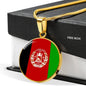 Afghanistan Flag Necklace Stainless Steel or 18k Gold 18-22" - Express Your Love Gifts