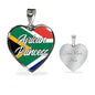 African Princess Necklace Stainless Steel or 18k Gold Heart Pendant 18-22'' - Express Your Love Gifts