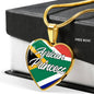 African Princess Necklace Stainless Steel or 18k Gold Heart Pendant 18-22'' - Express Your Love Gifts