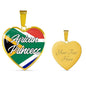 African Princess Necklace Stainless Steel or 18k Gold Heart Pendant 18-22'' - Express Your Love Gifts
